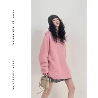 现货【颖子定制】梦幻画展~秋冬翻领针织毛衣宽松时尚休闲上衣 6585