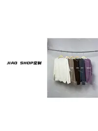 JIAO Shop 老板娘定制绵羊毛+山羊绒针织韩系上衣#198（轻柔手洗）