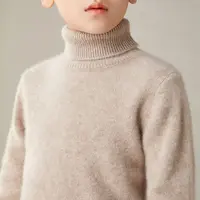 加厚高领儿童100%羊毛衫毛衣男女童打底衫秋冬保暖套头大童针织衫