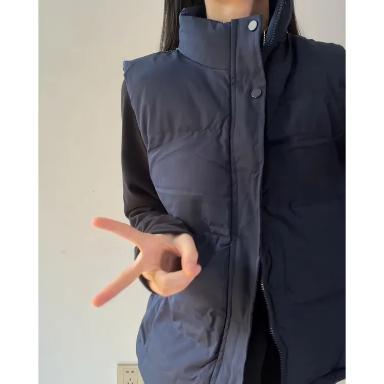 cleanfit黑色马甲男冬季外穿背心高级感加厚保暖工装棉服外套