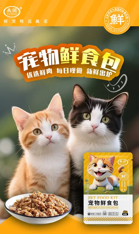 【义诺宠物鲜食包】宠物湿粮鲜食营养补水猫饭低敏高蛋白宠物鲜食包