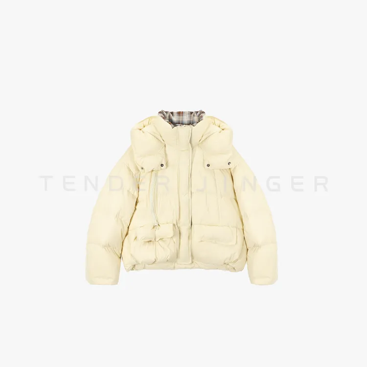 Tender Jinger｜线下专供 休闲连帽拼接面包羽绒服外套T54XLK50530