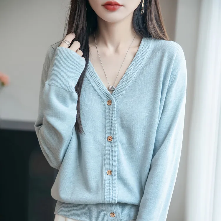 韩系穿搭针织开衫女2025新款春装薄款毛衣外套百搭高级感上衣单穿