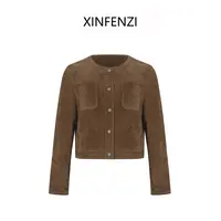 【希望】XINFENZI 土耳其进口混种羊正绒圆领外套 35767