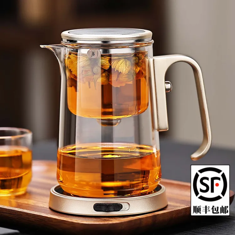 新款飘逸杯泡茶壶玻璃茶水分离杯大容量泡茶杯茶具全自动泡茶神器