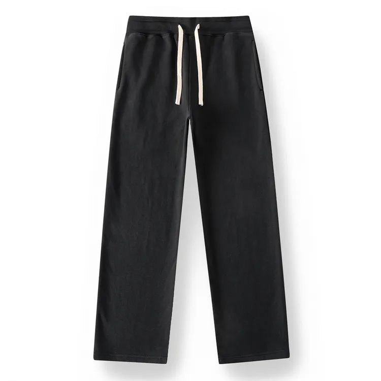 宽松直筒九分裤男女秋冬季加绒休闲裤宽松运动卫裤碳素磨毛长裤子