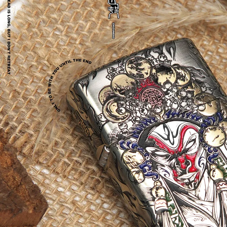 银匠村SILVIL防风打火机《至尊宝》手工套甲非遗工艺七夕情人节礼物