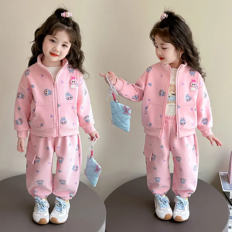 女童秋装套装2025新款4-6岁幼儿园潮款小童女宝春秋季洋气两件套