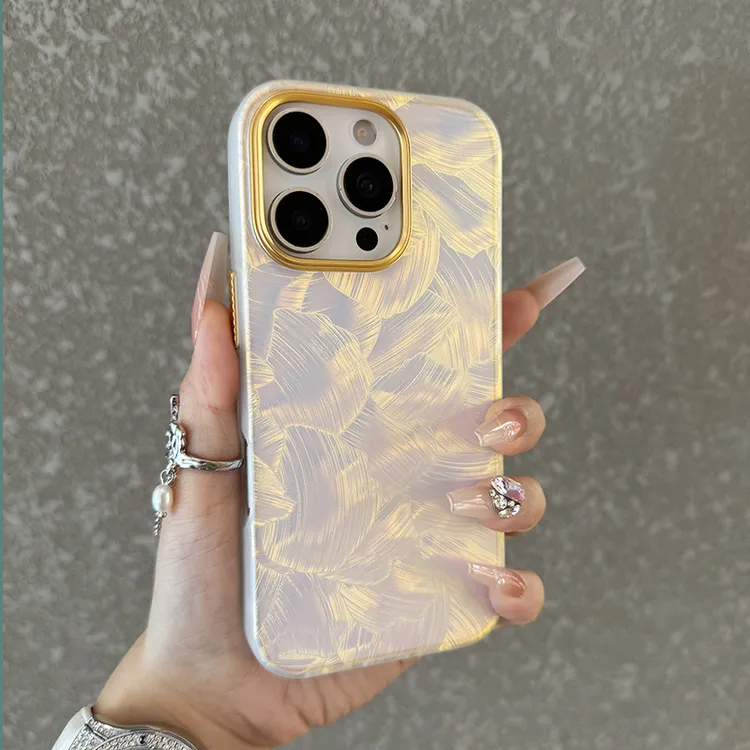 适用于苹果16Pro手机壳新款偏光镭射iPhone16plus简约15pro防摔硬