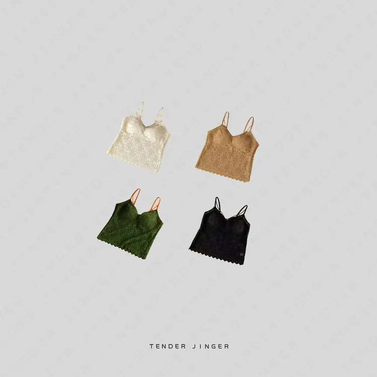 Tender Jinger｜蕾丝镂空磨毛美背T2509MYF25100