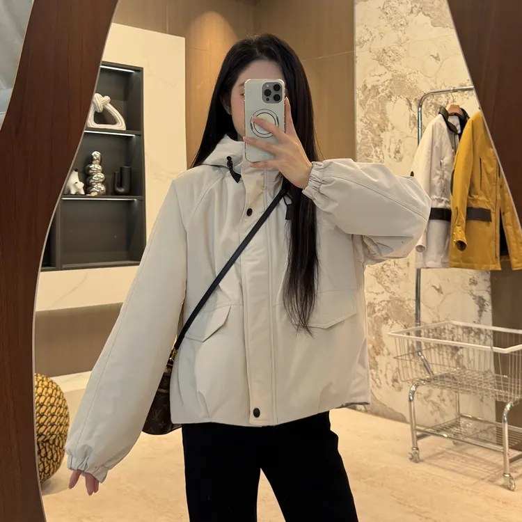 宿慕SUMU韩版2025冬季新品加棉外套休闲时尚百搭加棉冲锋衣2511