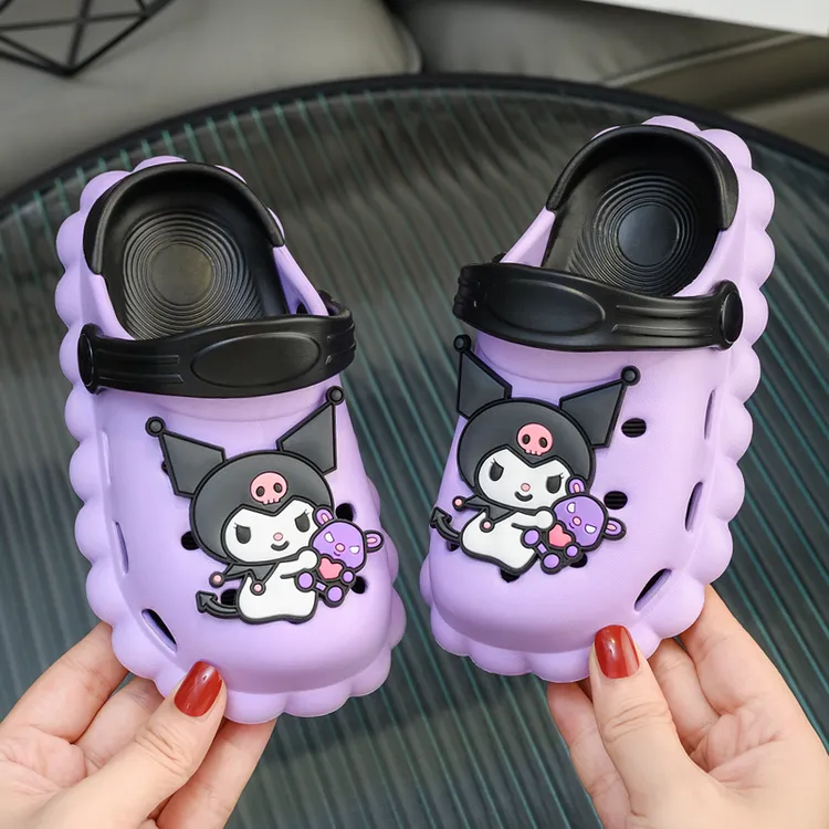 EVA库洛米洞洞鞋儿童拖鞋防滑包头凉拖凉鞋女童防滑小童夏季软底