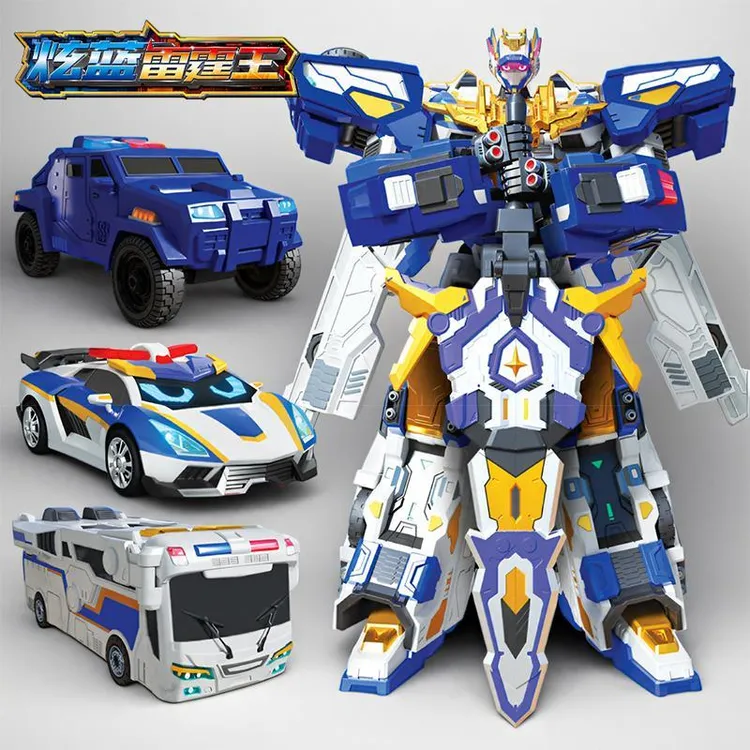 炫蓝雷霆王三合体新炫卡斗士2第二季S玄旋变形机甲机器人金刚玩具