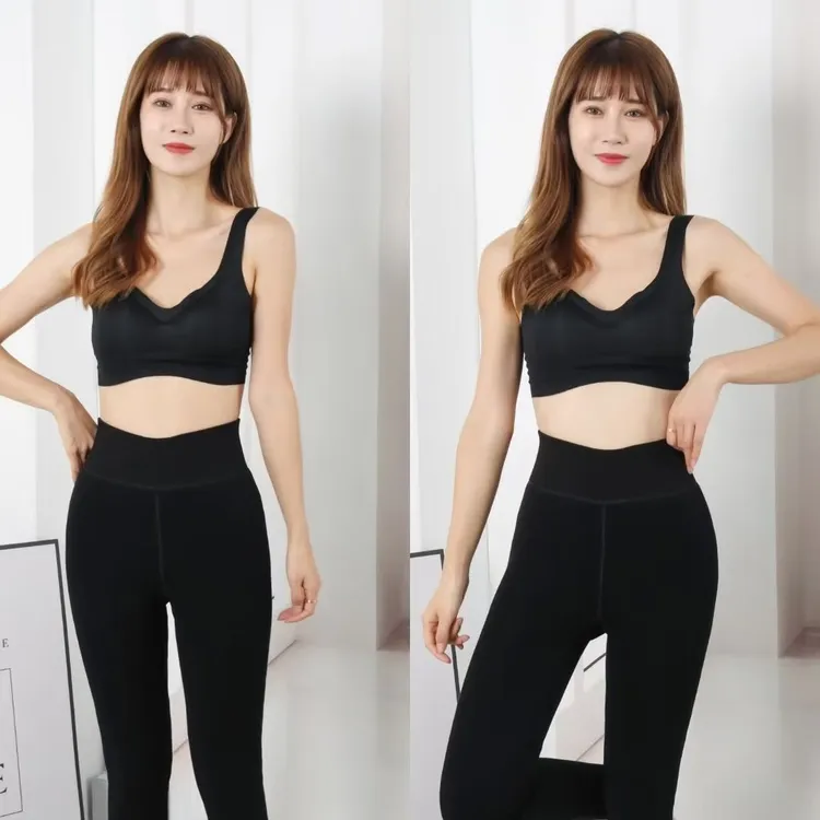 女士秋冬季中厚两层羊毛驼绒毛织片高腰内外穿踩脚女棉裤