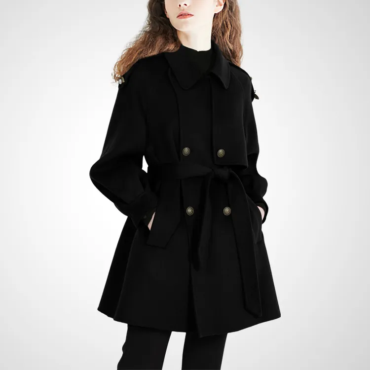 赫本风短款毛呢大衣女2025年冬季新款减龄羊毛加厚呢子百搭外套潮