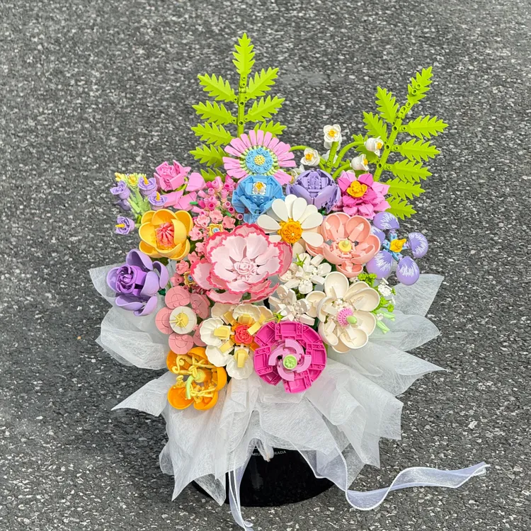 圣诞套装《甜蜜时光》抱抱桶手工拼装插花送女友圣诞节礼物