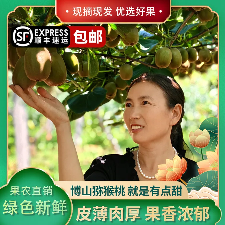 淄博博山绿心碧玉猕猴桃软糯多汁香甜可口奇异果（甜甜专享）