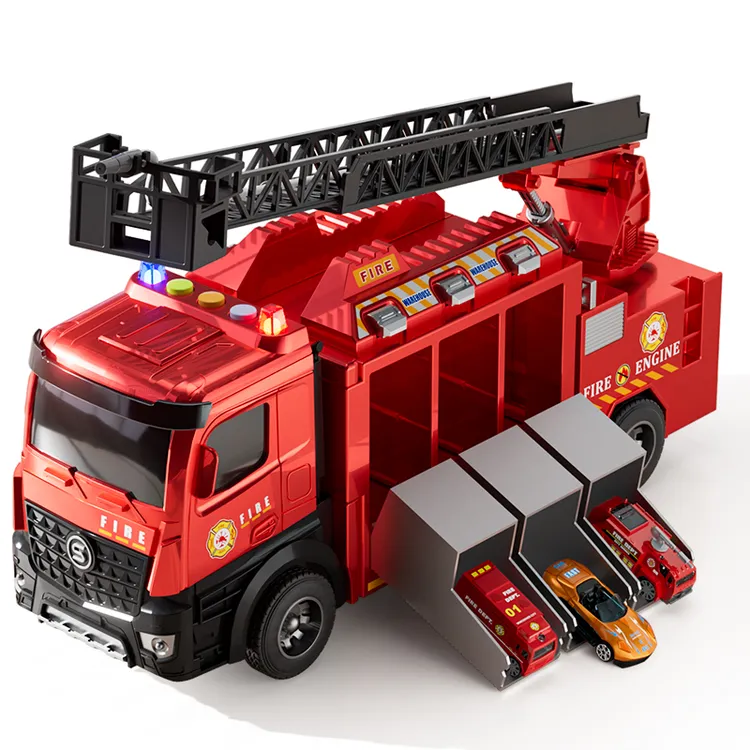 儿童益智玩具多功能消防车男孩大号合金云梯变形汽车宝宝生日礼物