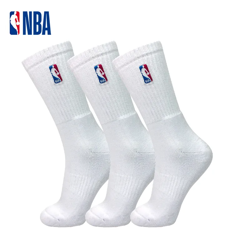 NBA加厚长袜运动袜长筒袜棉吸汗透气纯色袜子男士篮球袜运动袜