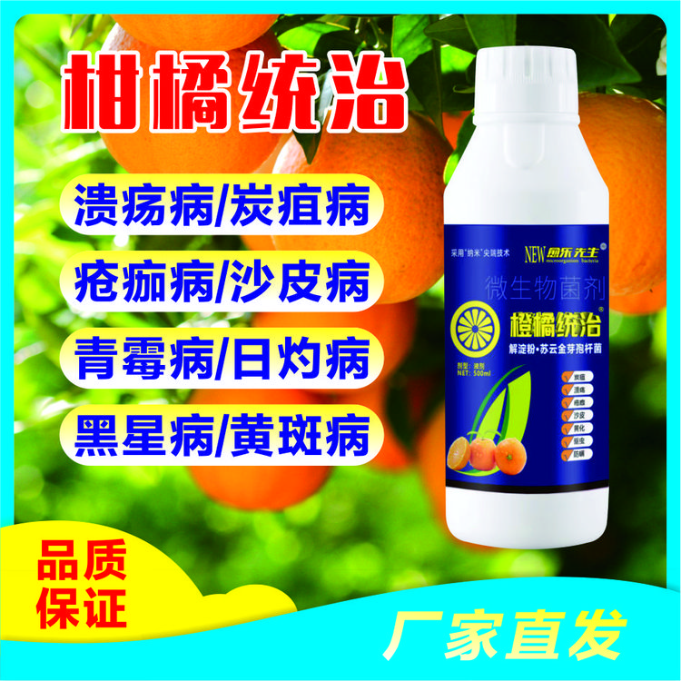 橙橘统治微生物菌剂防治结合真菌细菌双杀