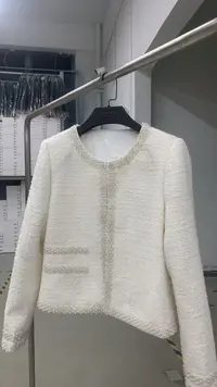 2025新款轻奢风小香风常规厚度短外套法式粗花呢2045