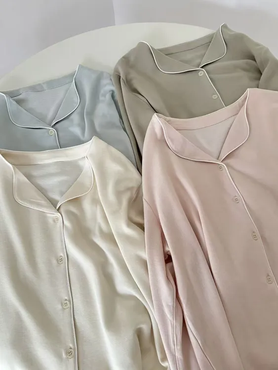 【云朵睡衣】自留款软糯糯亲肤纯色家居服睡衣套装