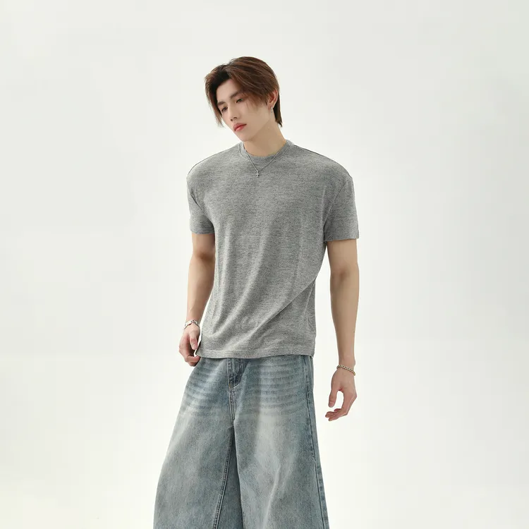 TURNTIDE简约基础圆领cleanfit短袖T恤潮流百搭休闲宽松上衣