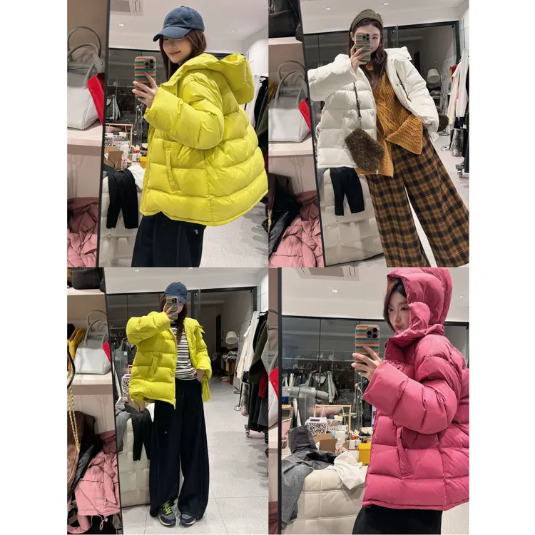 晶咕【羽绒王！】超轻云朵泡芙连帽长款羽绒外套+短款羽绒外套