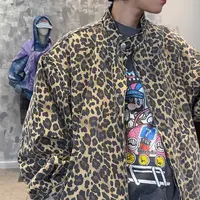 豹纹牛仔棉服夹克外套（NO退NO换）