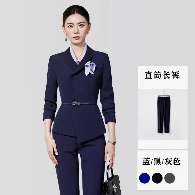 高端职业套装春秋西装空姐制服时尚珠宝店美容院前台工作服20266