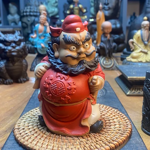 彩绘钟馗摆件 传统人物钟馗造像 摆件 彩绘摆件