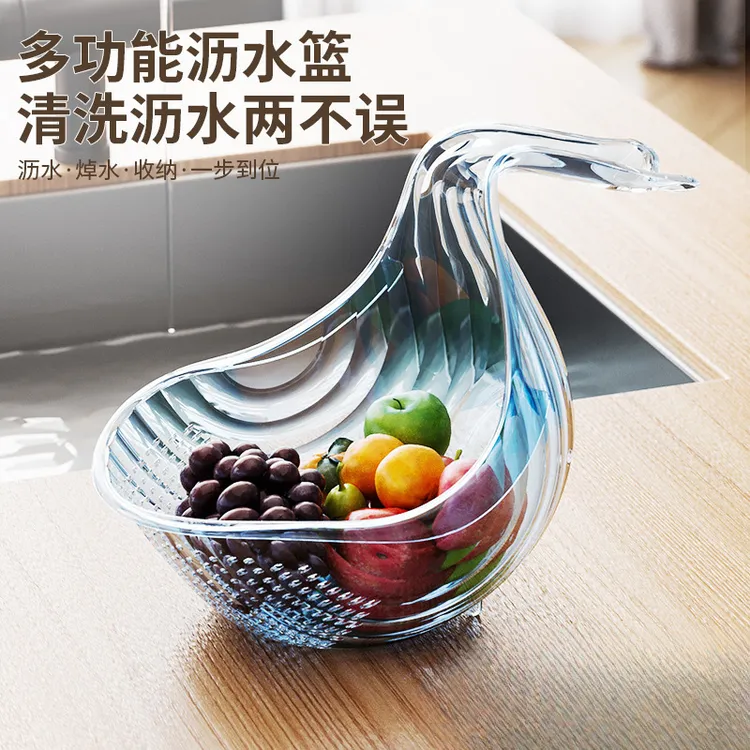 厨房淘米神器洗米筛淘菜盆沥水篮过滤器洗菜碗水果篮滤水杯淘米篮