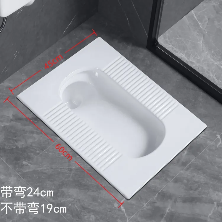 家用蹲坑蹲便器大口径智洁釉面高温烧制一体式全瓷设计蹬坑大冲力
