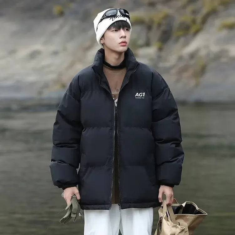 文艺气质慵懒原宿百搭ins潮流简约美式复古棉袄男款轻奢痞帅男装