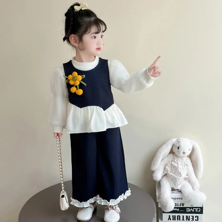 女童套装秋款2025新款小女孩春秋季衣服儿童巨好看洋气时髦三件套