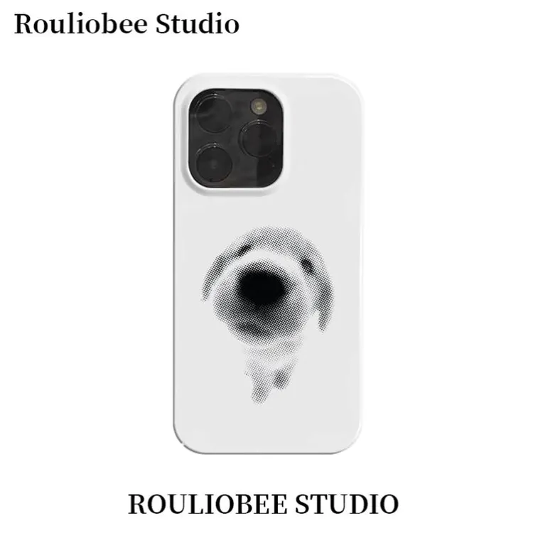 欧克里里像素点点小狗适用苹果16/15promax果冻手机壳13/14创意12