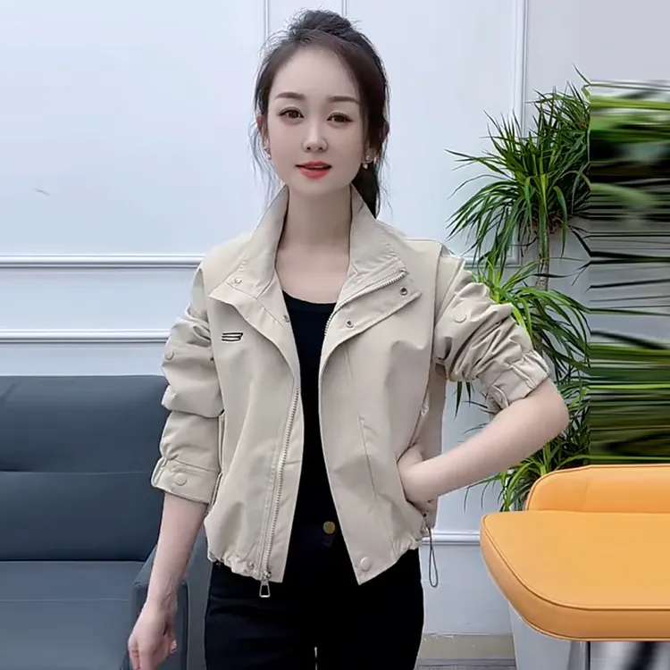 高级感夹克短外套女2025年秋季新款小个子设计感洋气减龄拉链上衣