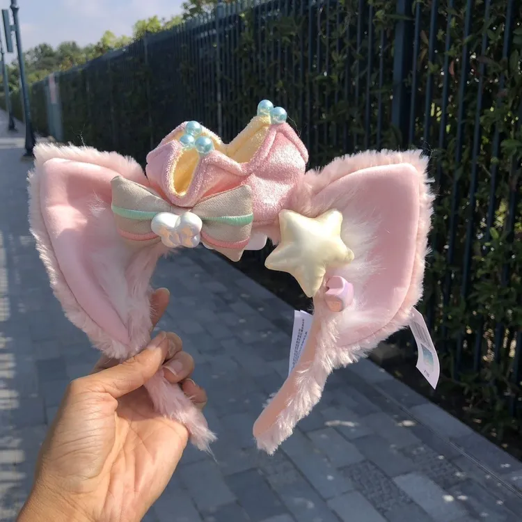 可爱迪士尼玲娜贝儿甜美头饰毛绒秋冬发箍卡通发卡头箍发饰洗脸