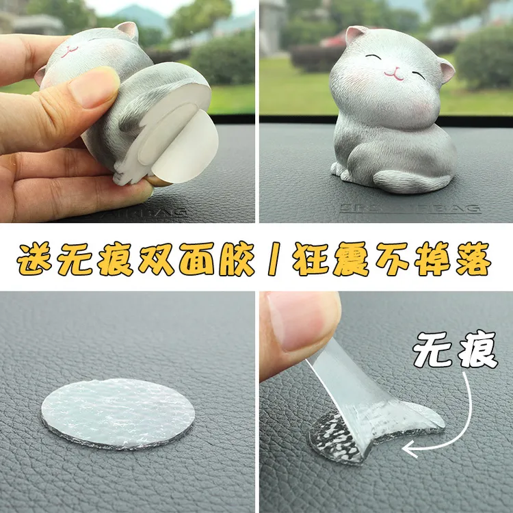 可爱喵妮卡摆件卡通公仔书桌装饰礼物创意萌宠猫烘焙蛋糕装饰摆件