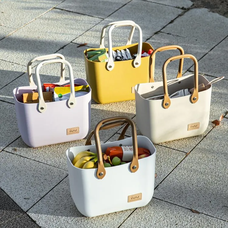 手提购物篮超市买菜篮塑料洗澡篮大号郊游野餐篮水果零食收纳篮子