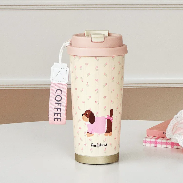 英国 Coop Koop「随行咖啡杯」吸管保温杯女大容量杯子腊肠狗水杯