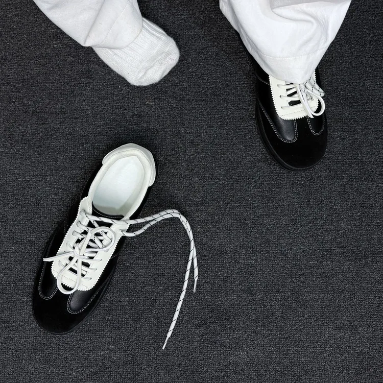 运动通勤德训鞋透气休闲鞋厚底夏季潮款徒步慢跑鞋复古板鞋男女