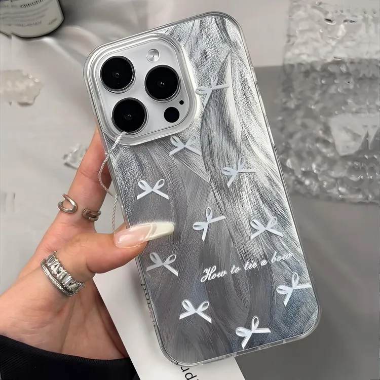 羽纱壳小蝴蝶结苹果15pro手机壳16pro防摔14promax可爱12pro硬壳