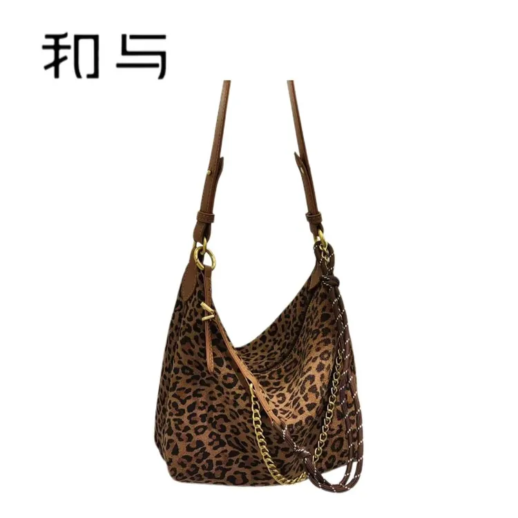 【TJ专属】豹纹野性风肩包斜挎包单肩包链式简约3976-1