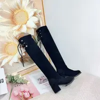 M99-30  新款时尚百搭气质粗跟过膝长筒时装靴加绒