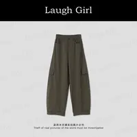 楚楚君 Laugh girl秀场同款【军绿雅裤】秋装新品休闲裤 KL53322J