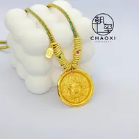  CHAOXI/朝玺 大号黄财神盘缠国风项链6205