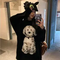 黑色毛衣女秋冬高级感超好看慵懒风宽松百搭新款独特内搭针织衫