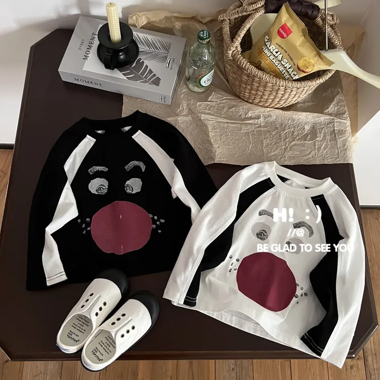 现货【百分百棉】郝叔童品秋季新款潮牌2025时尚男童高货长袖HR5373