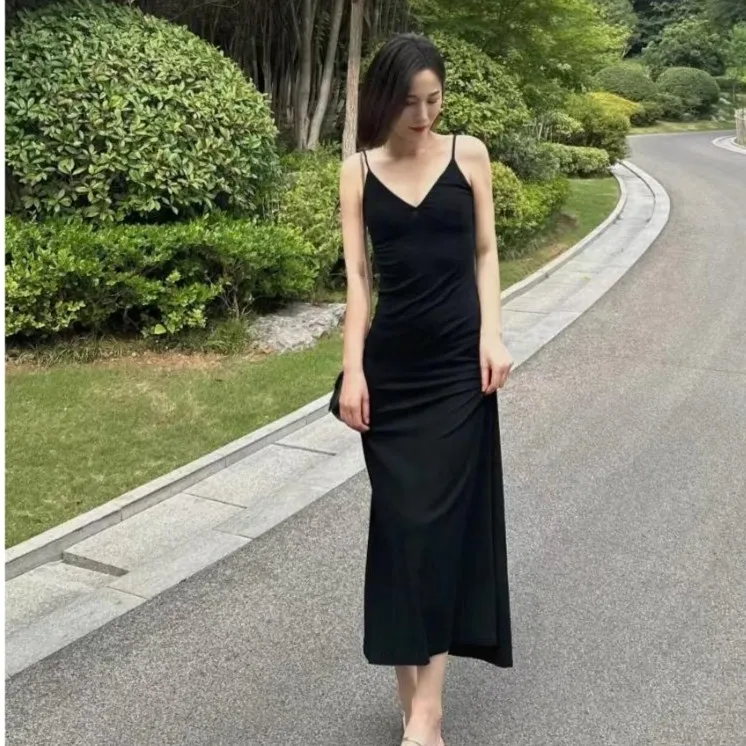 夏季显瘦吊带连衣裙小个子夏气质打底外穿内搭背心裙宽松连衣裙